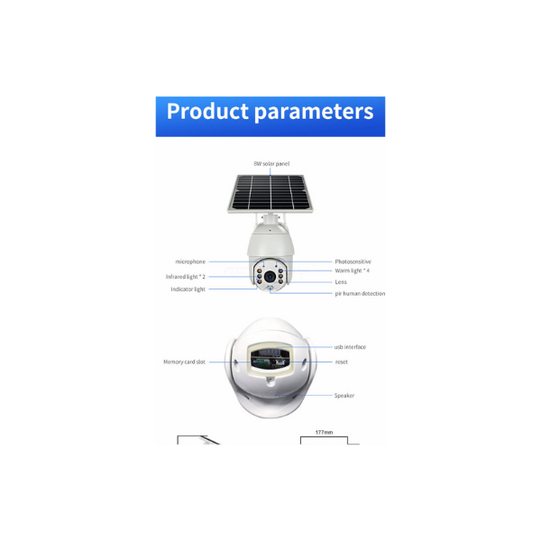 Supervision (4G) 5MP Sim Card Solar PTZ Outdoor Camera